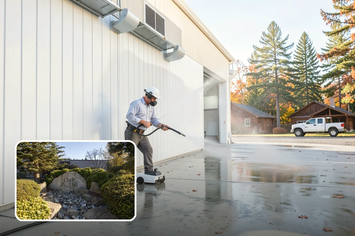 Outdoor Fireplace Cleaning in Clyde Hill, King County, WA - Lifts soot and smoke staining from the masonry face