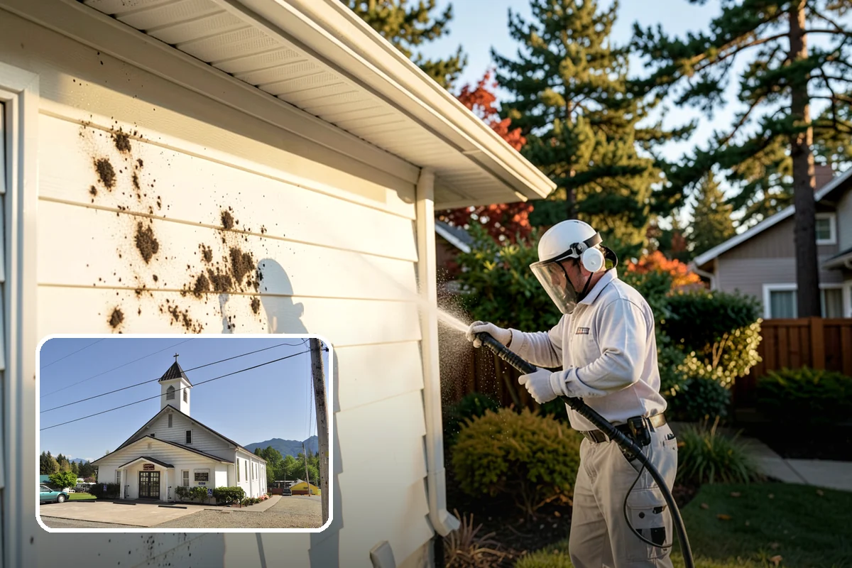 Outdoor Fireplace Cleaning in Concrete, Skagit County, WA - Lifts soot and smoke staining from the masonry face