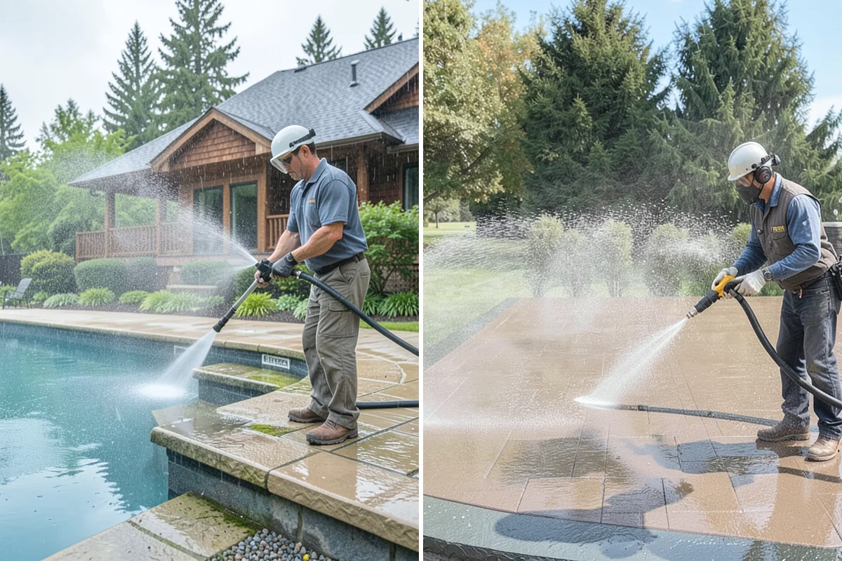 Outdoor Fireplace Cleaning in Des Moines, King County, WA - Clear ash and loose debris from the firebox area
