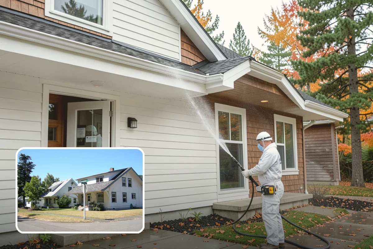 Outdoor Fireplace Cleaning in DuPont, Pierce County, WA - Lifts soot and smoke staining from the masonry face
