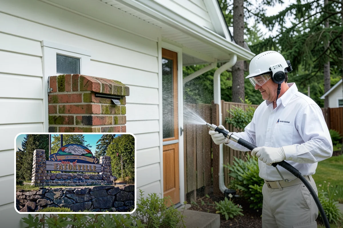 Outdoor Fireplace Cleaning in Eatonville, Pierce County, WA - Lifts soot and smoke staining from the masonry face