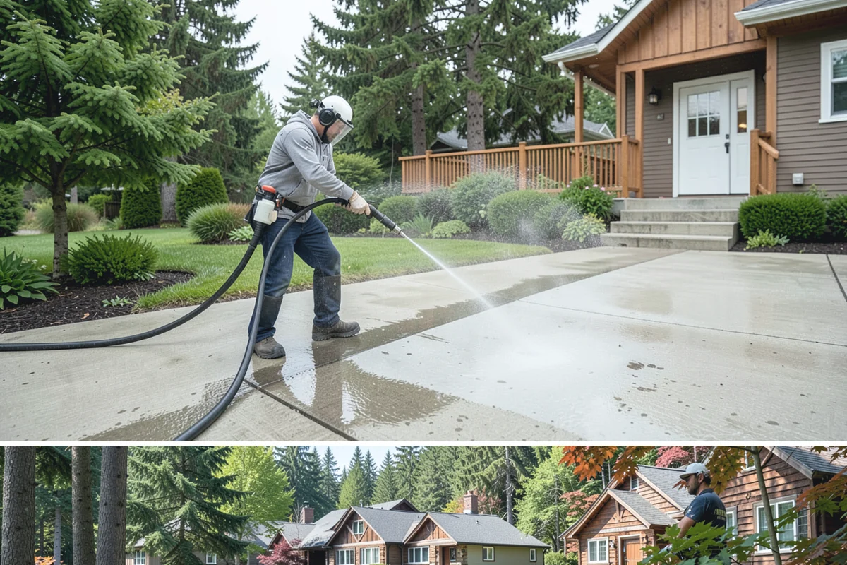 Outdoor Fireplace Cleaning in Edgewood, Pierce County, WA - Spring cleaning readies the fireplace for summer evenings, and a dry day helps the masonry treatments work fully.