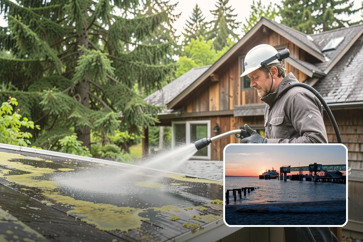 Outdoor Fireplace Cleaning in Edmonds, Snohomish County, WA - Lifts soot and smoke staining from the masonry face