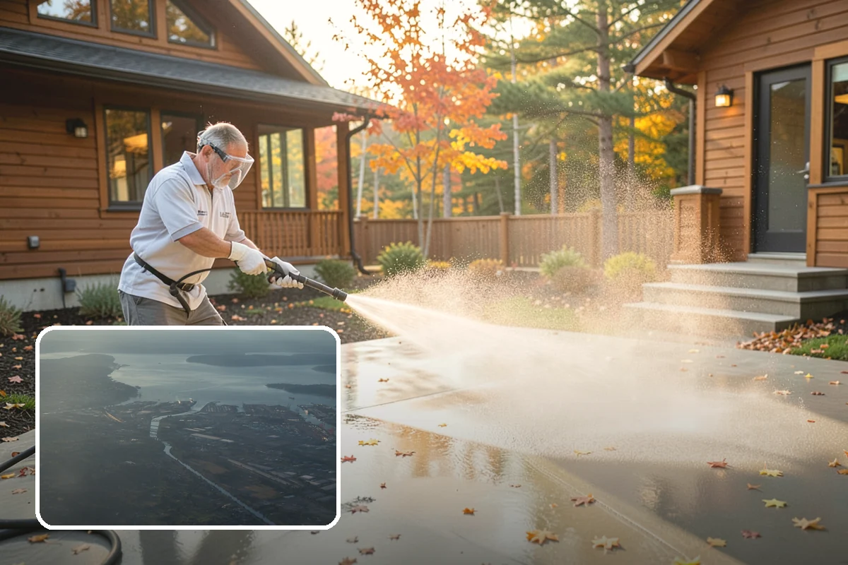 Outdoor Fireplace Cleaning in Fife, Pierce County, WA - Lifts soot and smoke staining from the masonry face