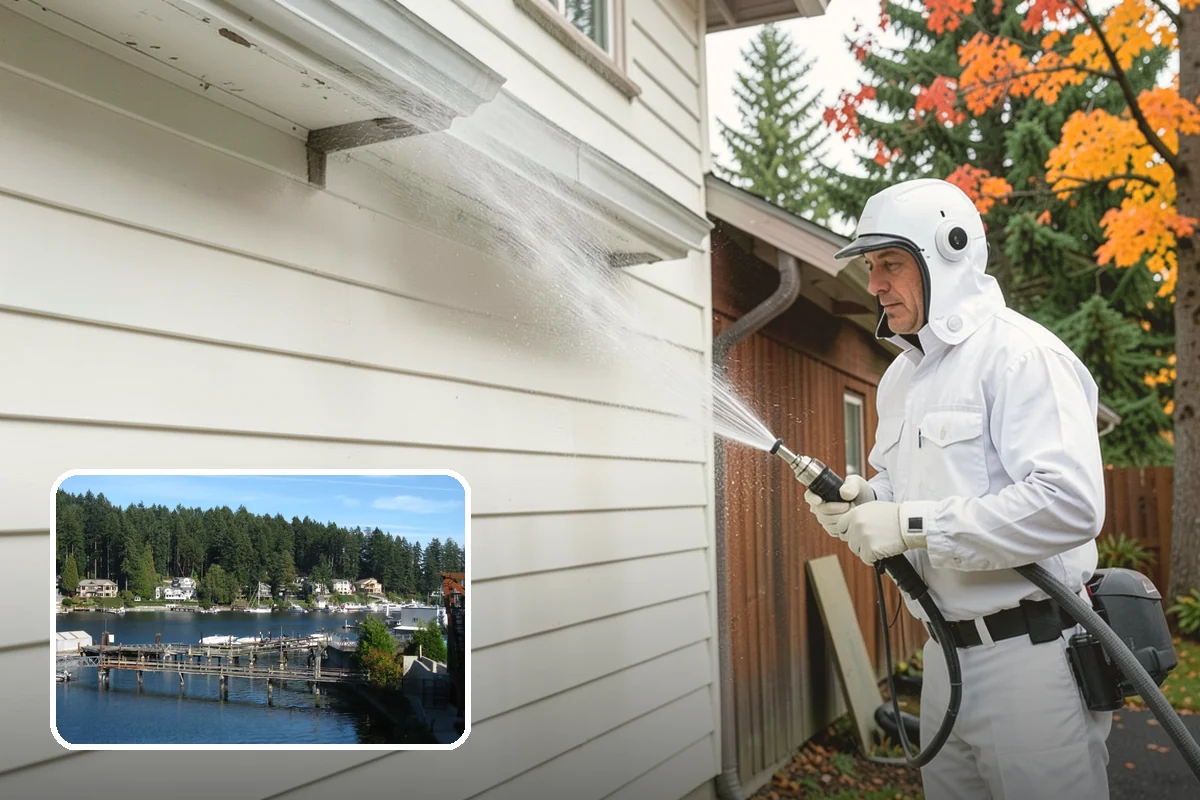 Outdoor Fireplace Cleaning in Gig Harbor, Pierce County, WA - Lifts soot and smoke staining from the masonry face