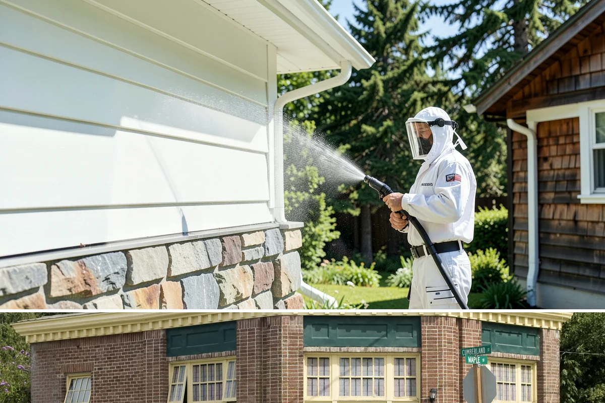Outdoor Fireplace Cleaning in Hamilton, Skagit County, WA - Spring cleaning readies the fireplace for summer evenings, and a dry day helps the masonry treatments work fully.