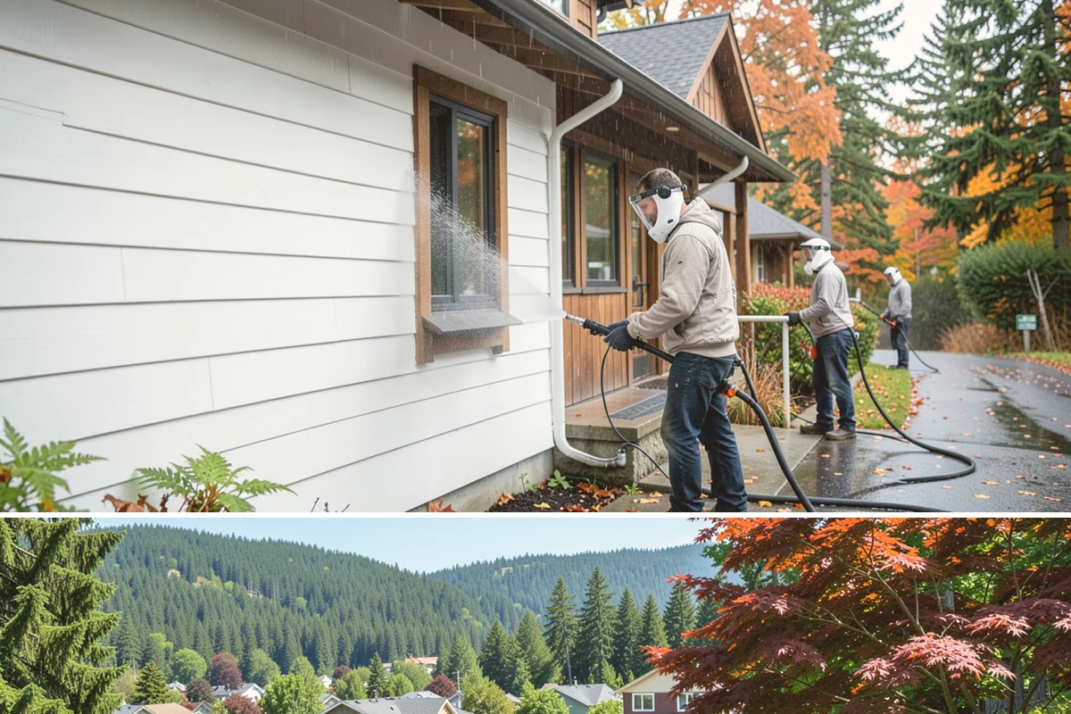 Outdoor Fireplace Cleaning in Index, Snohomish County, WA - Spring cleaning readies the fireplace for summer evenings, and a dry day helps the masonry treatments work fully.