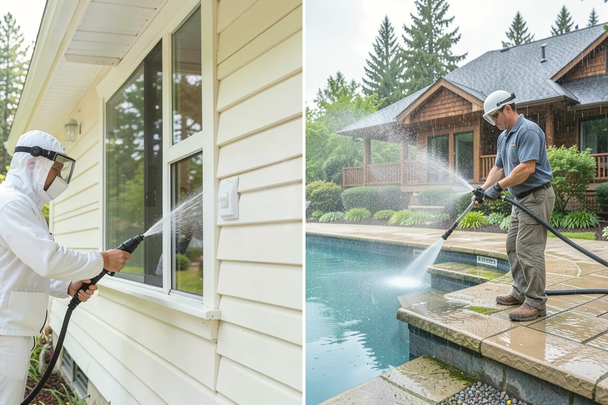 Outdoor Fireplace Cleaning in Issaquah, King County, WA - Clear ash and loose debris from the firebox area