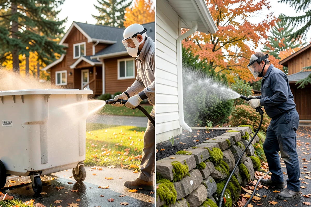 Outdoor Fireplace Cleaning in Kenmore, King County, WA - Clear ash and loose debris from the firebox area