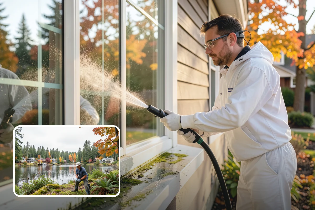 Outdoor Fireplace Cleaning in La Conner, Skagit County, WA - Lifts soot and smoke staining from the masonry face