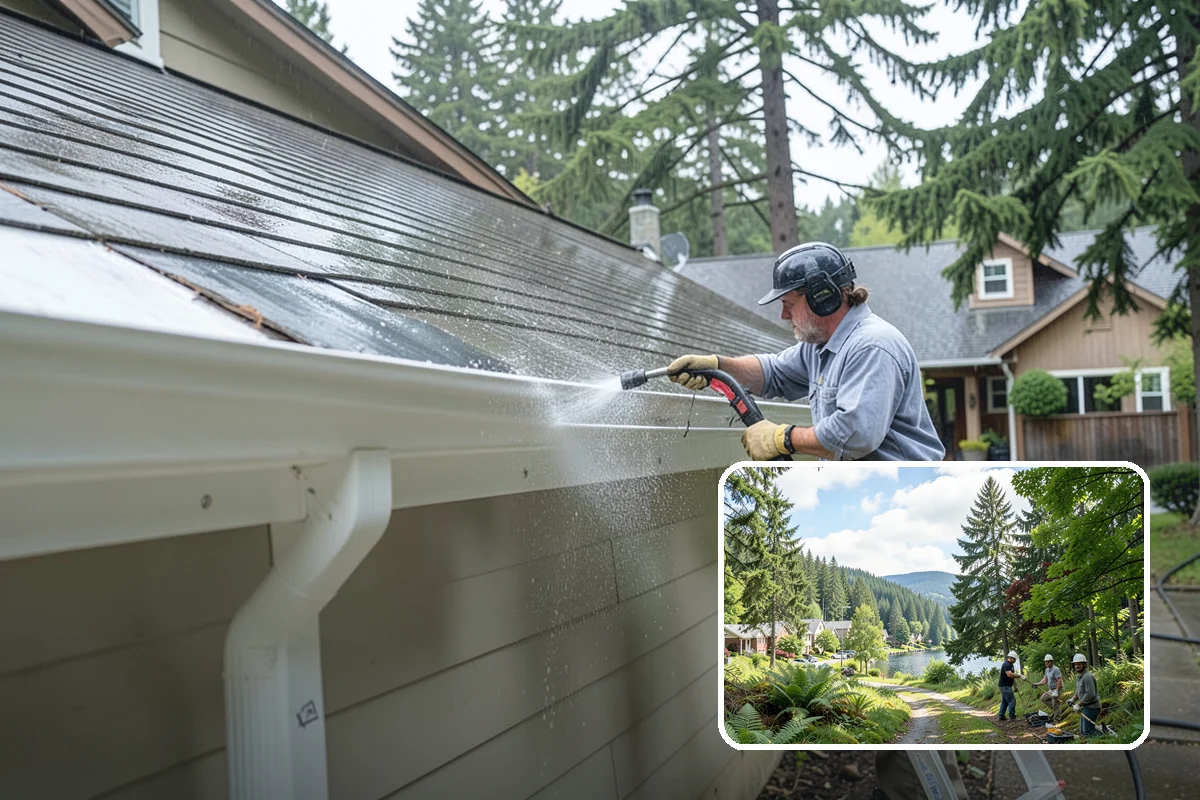 Outdoor Fireplace Cleaning in Lake Forest Park, King County, WA - Lifts soot and smoke staining from the masonry face