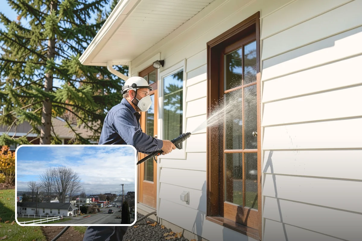 Outdoor Fireplace Cleaning in Langley, Island County, WA - Lifts soot and smoke staining from the masonry face