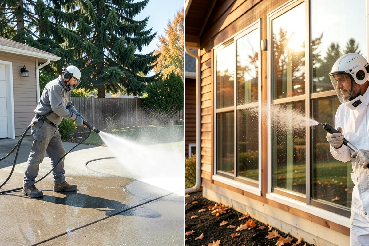 Outdoor Fireplace Cleaning in Lyman, Skagit County, WA - Clear ash and loose debris from the firebox area