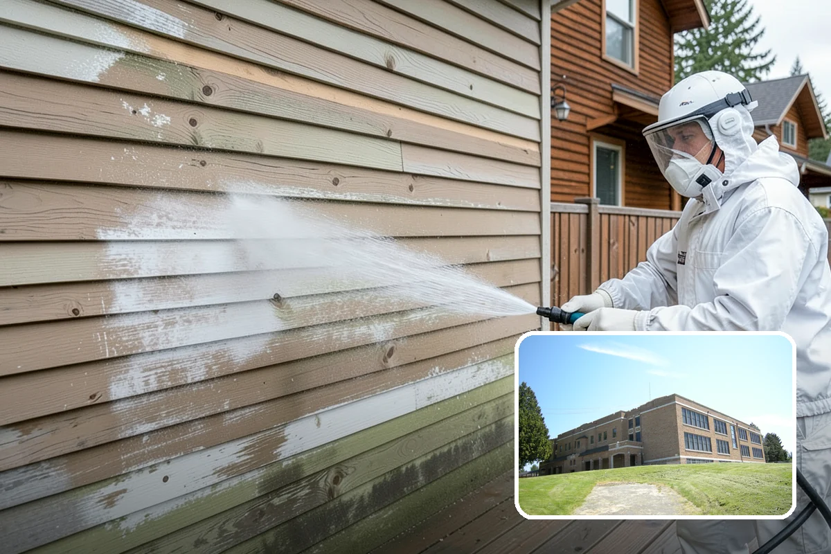 Outdoor Fireplace Cleaning in Maple Valley, King County, WA - Lifts soot and smoke staining from the masonry face