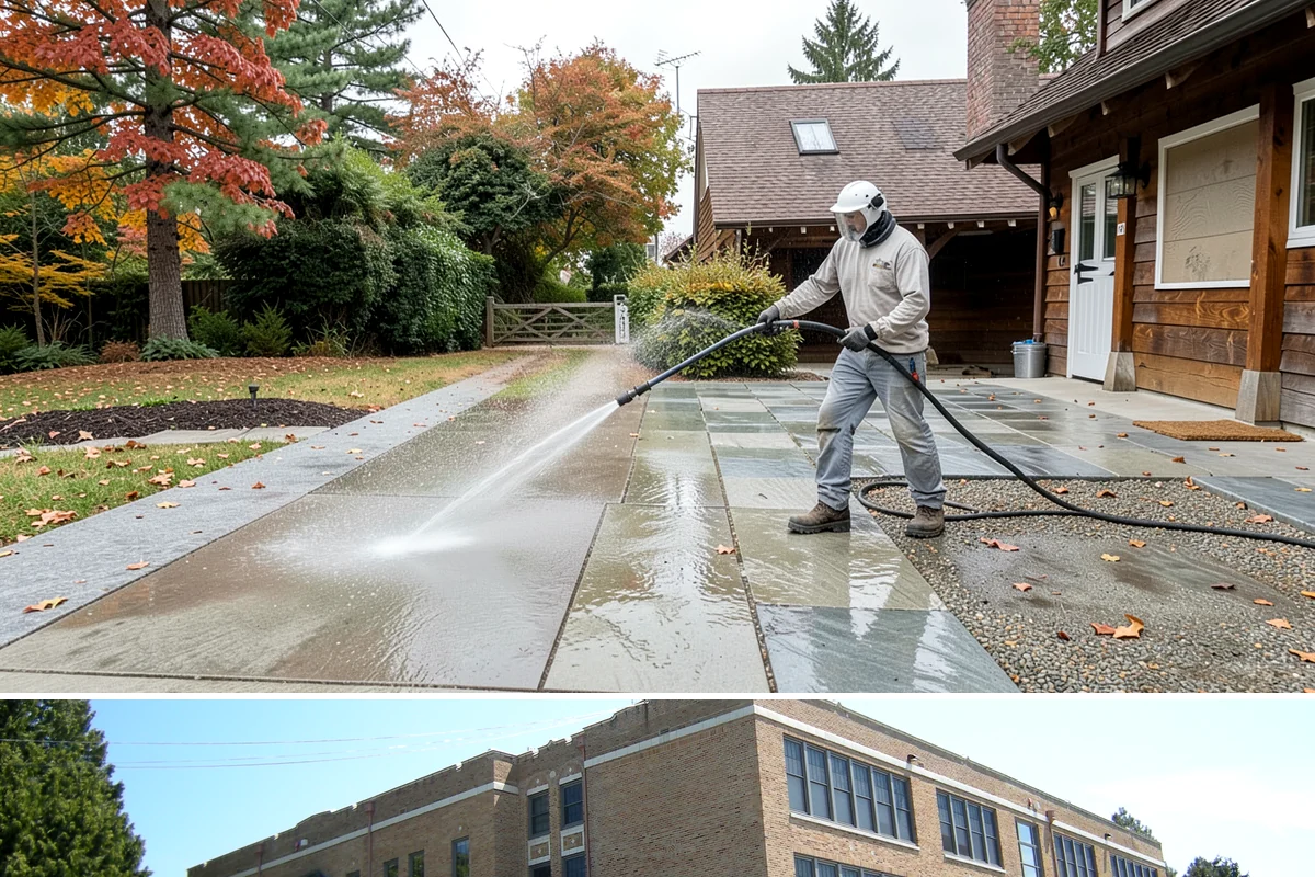 Outdoor Fireplace Cleaning in Maple Valley, King County, WA - Spring cleaning readies the fireplace for summer evenings, and a dry day helps the masonry treatments work fully.