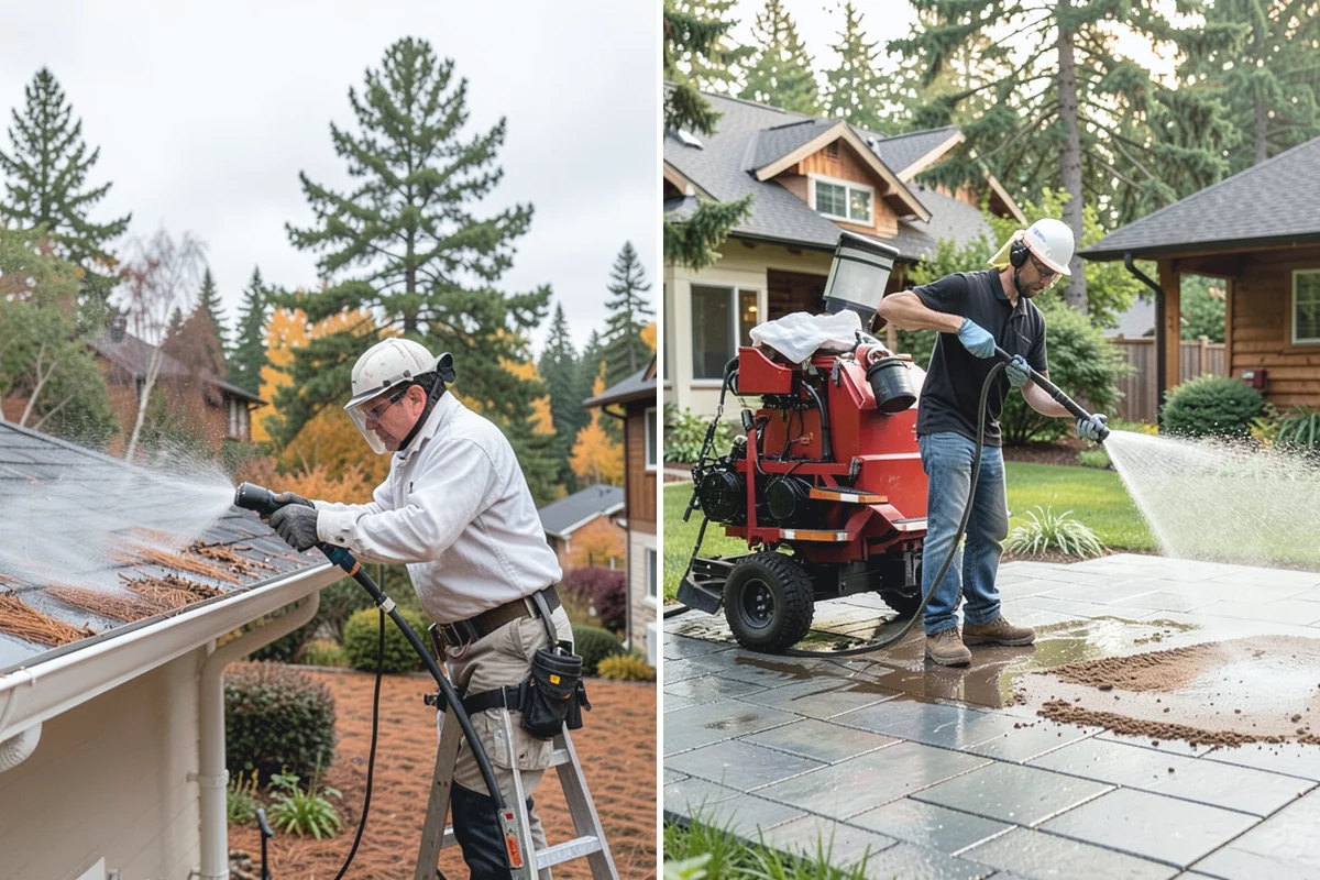 Outdoor Fireplace Cleaning in Marysville, Snohomish County, WA - Clear ash and loose debris from the firebox area