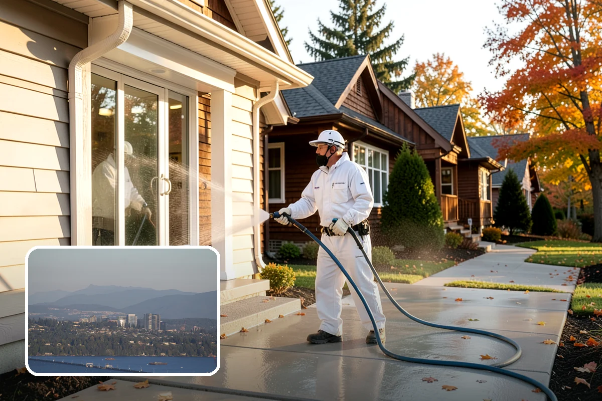 Outdoor Fireplace Cleaning in Medina, King County, WA - Lifts soot and smoke staining from the masonry face