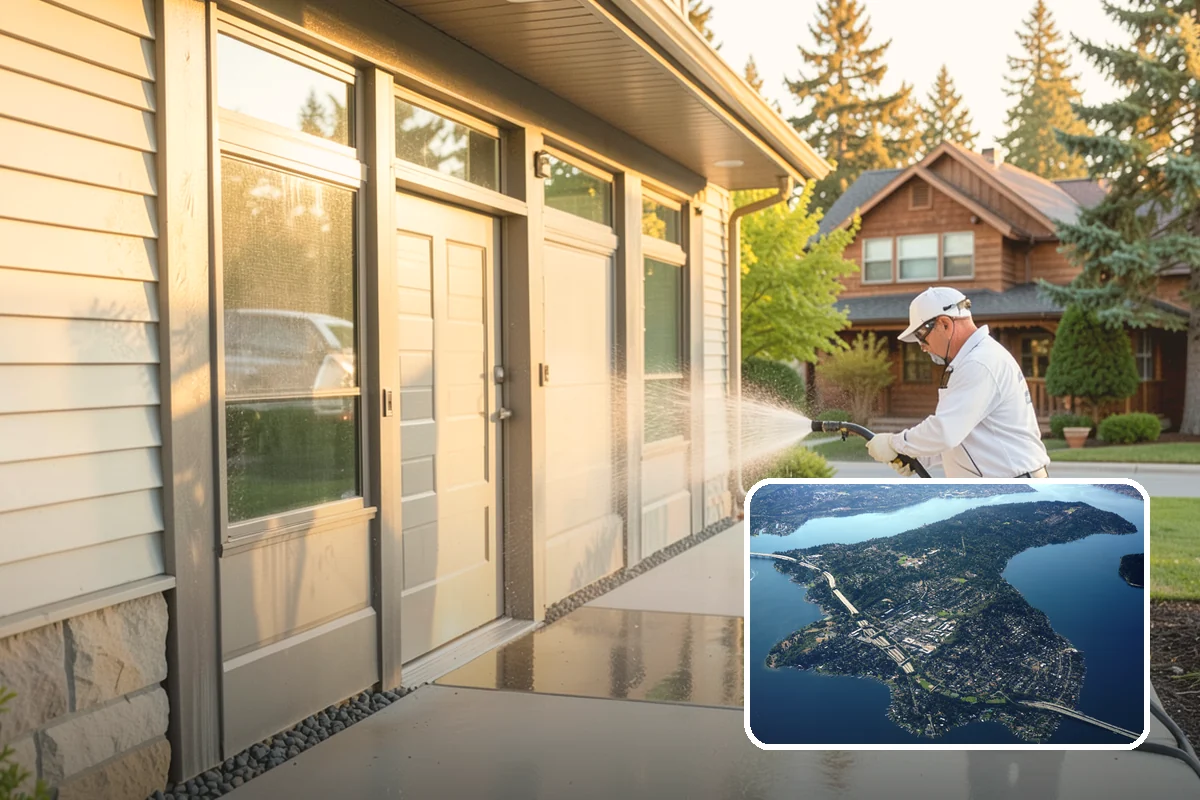 Outdoor Fireplace Cleaning in Mercer Island, King County, WA - Lifts soot and smoke staining from the masonry face