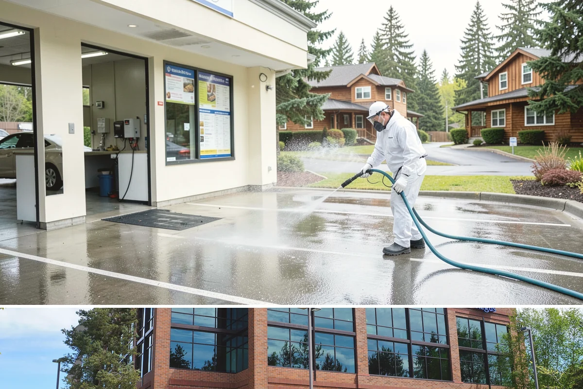 Outdoor Fireplace Cleaning in Mountlake Terrace, Snohomish County, WA - Spring cleaning readies the fireplace for summer evenings, and a dry day helps the masonry treatments work fully.