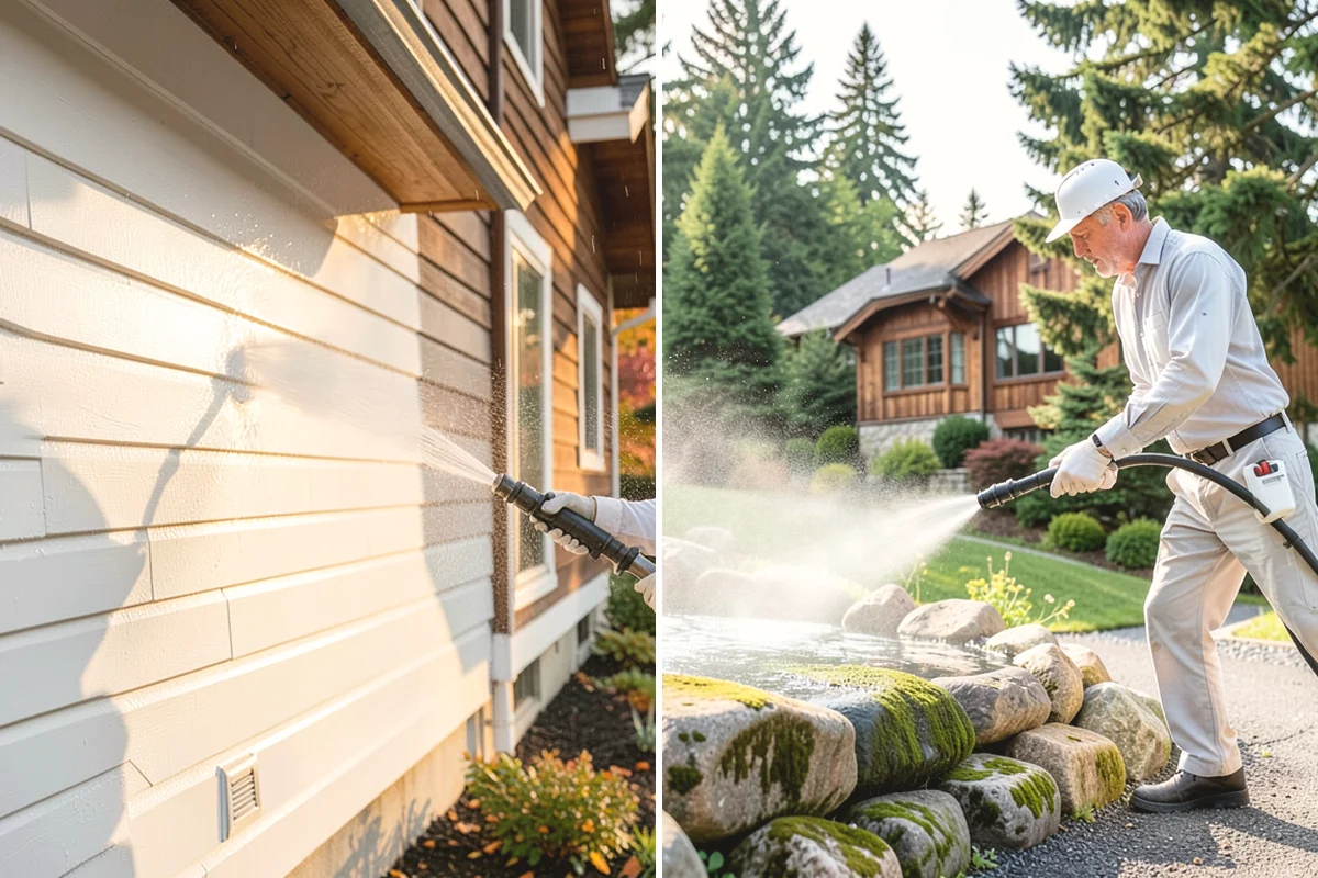 Outdoor Fireplace Cleaning in Mukilteo, Snohomish County, WA - Clear ash and loose debris from the firebox area