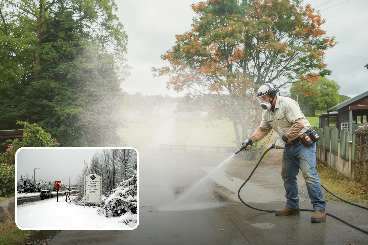 Outdoor Fireplace Cleaning in Newcastle, King County, WA - Lifts soot and smoke staining from the masonry face