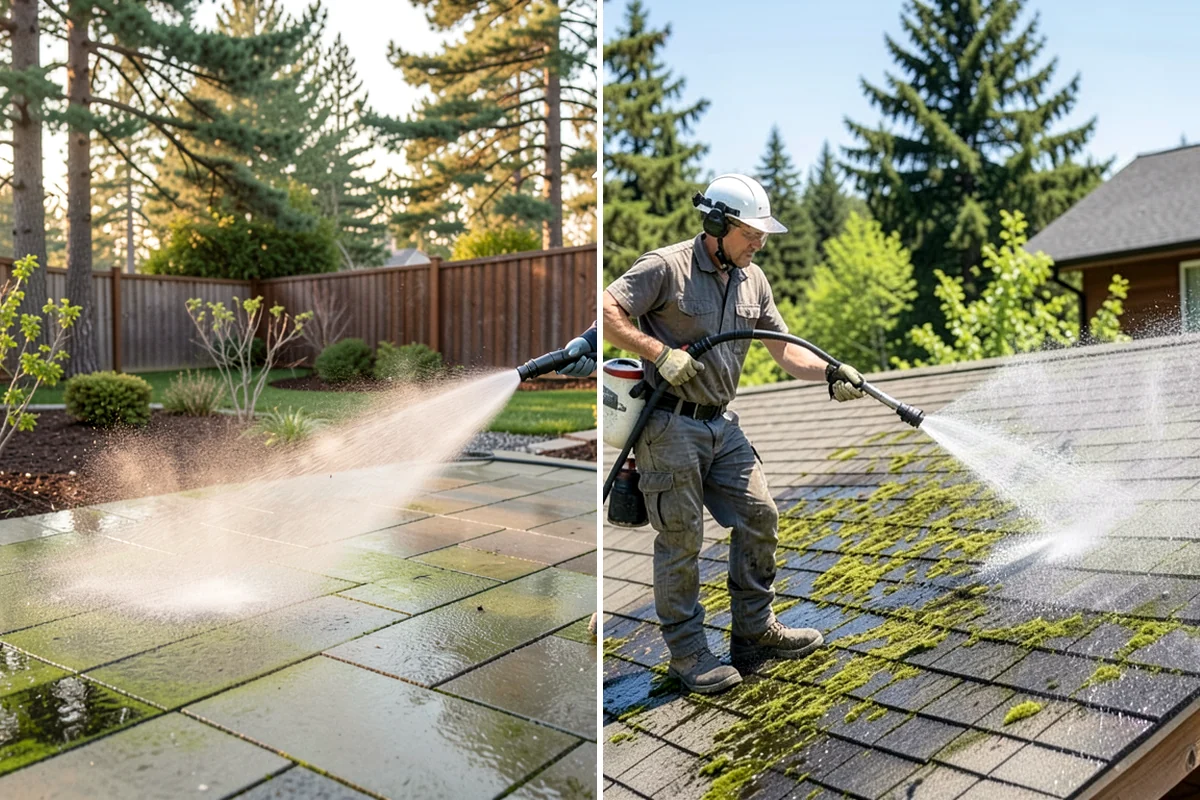 Outdoor Fireplace Cleaning in Normandy Park, King County, WA - Clear ash and loose debris from the firebox area