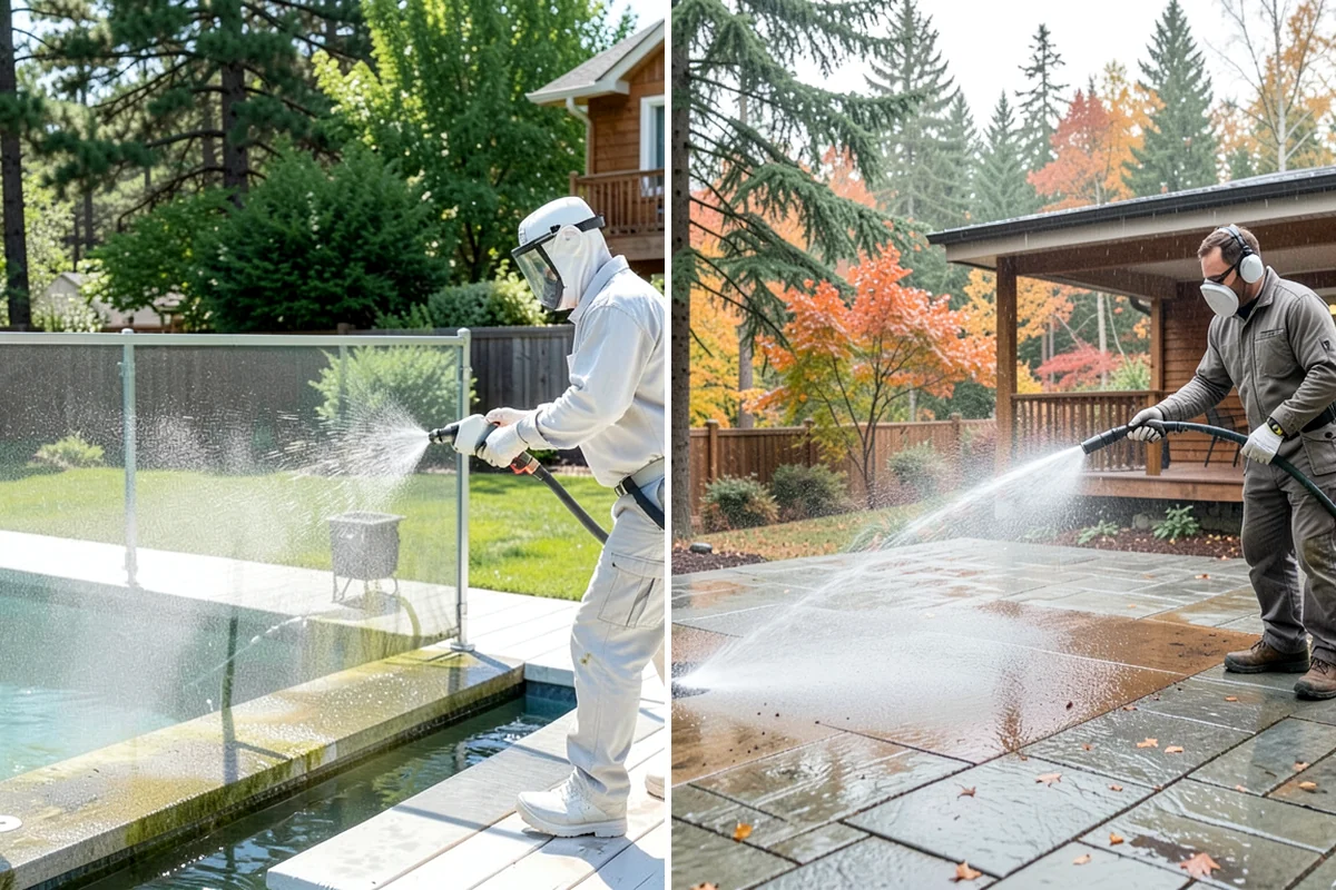 Outdoor Fireplace Cleaning in Pacific, King County, WA - Clear ash and loose debris from the firebox area