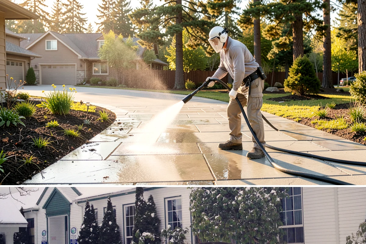 Outdoor Fireplace Cleaning in Pacific, King County, WA - Spring cleaning readies the fireplace for summer evenings, and a dry day helps the masonry treatments work fully.