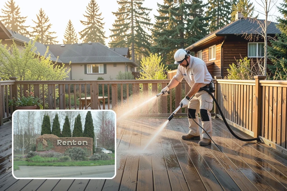 Outdoor Fireplace Cleaning in Renton, King County, WA - Lifts soot and smoke staining from the masonry face