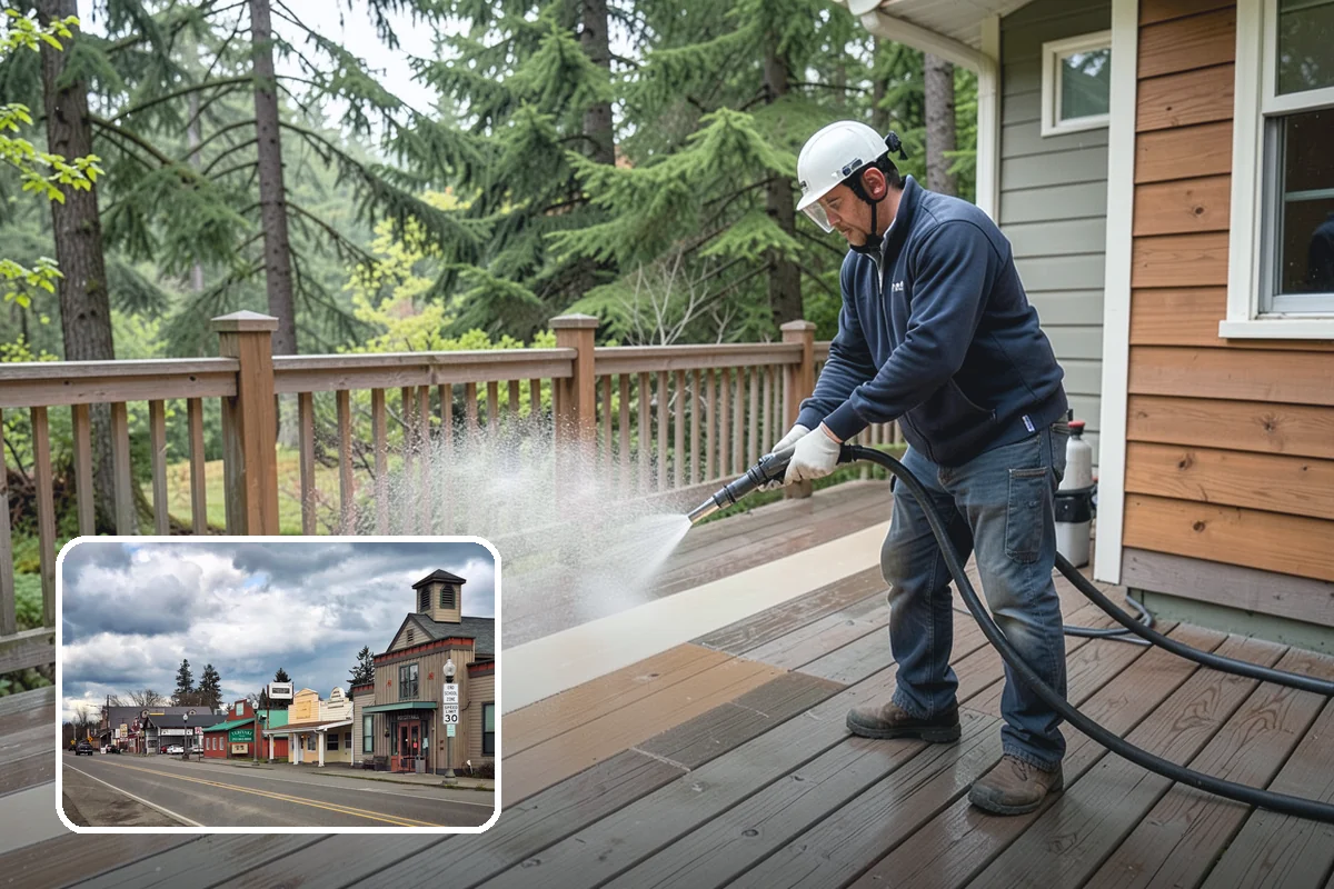 Outdoor Fireplace Cleaning in Roy, Pierce County, WA - Lifts soot and smoke staining from the masonry face