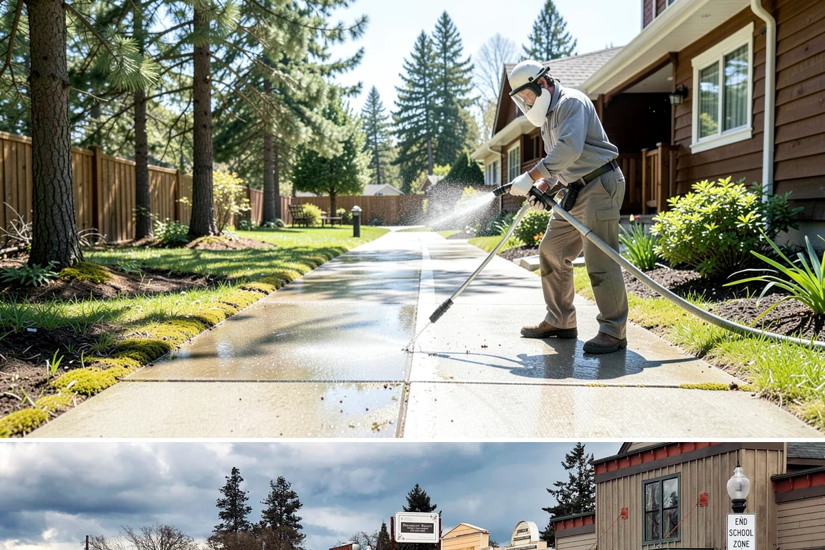 Outdoor Fireplace Cleaning in Roy, Pierce County, WA - Spring cleaning readies the fireplace for summer evenings, and a dry day helps the masonry treatments work fully.