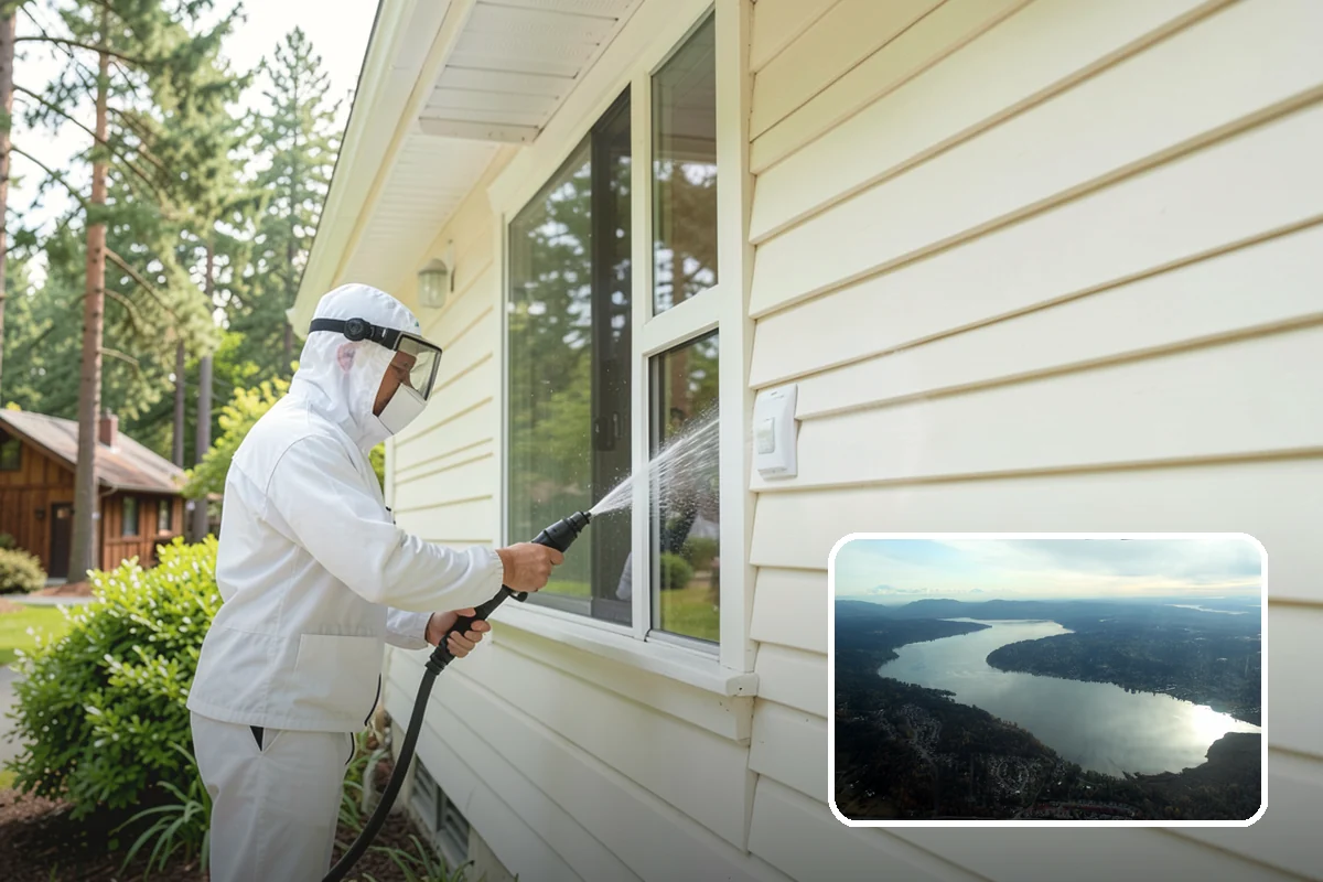 Outdoor Fireplace Cleaning in Sammamish, King County, WA - Lifts soot and smoke staining from the masonry face