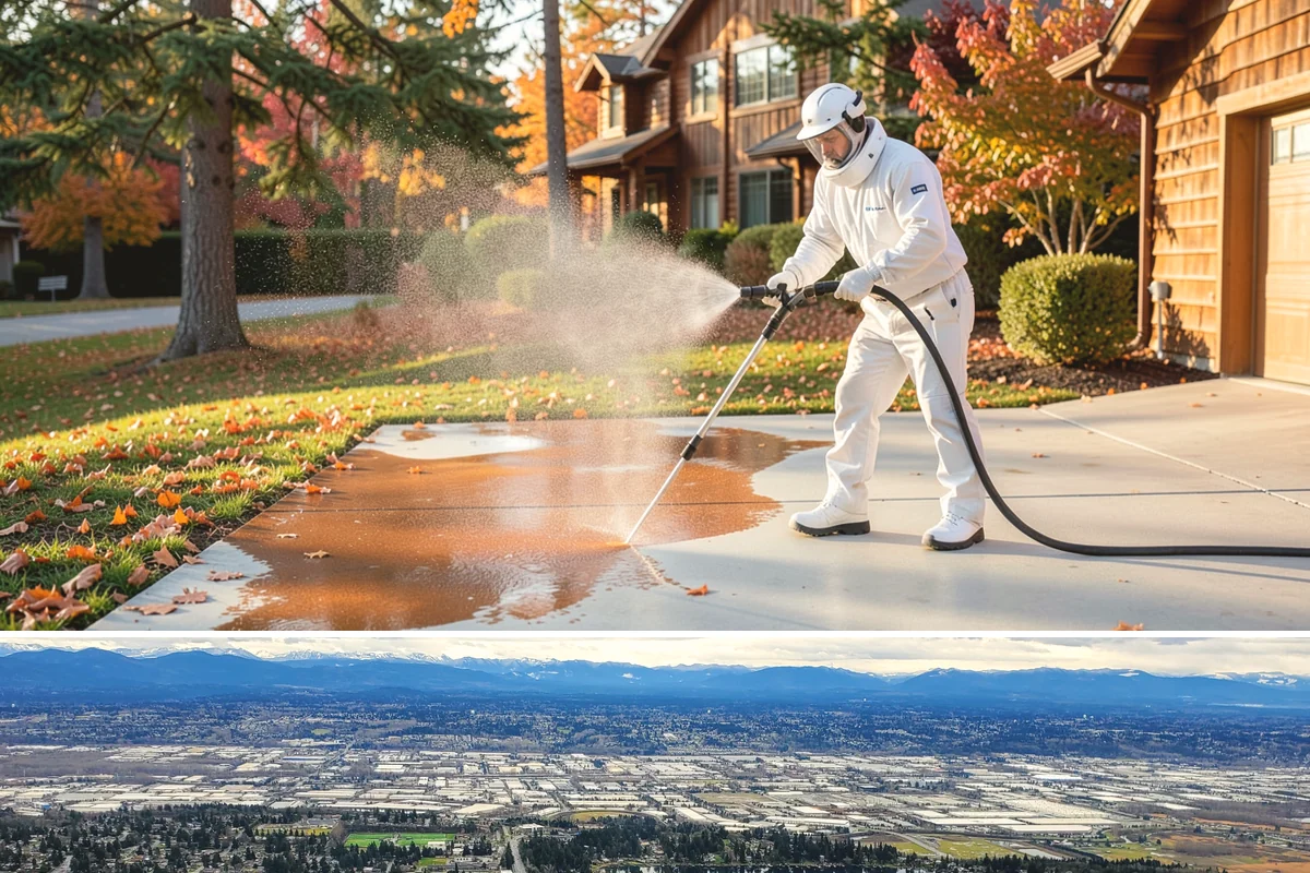 Outdoor Fireplace Cleaning in SeaTac, King County, WA - Spring cleaning readies the fireplace for summer evenings, and a dry day helps the masonry treatments work fully.