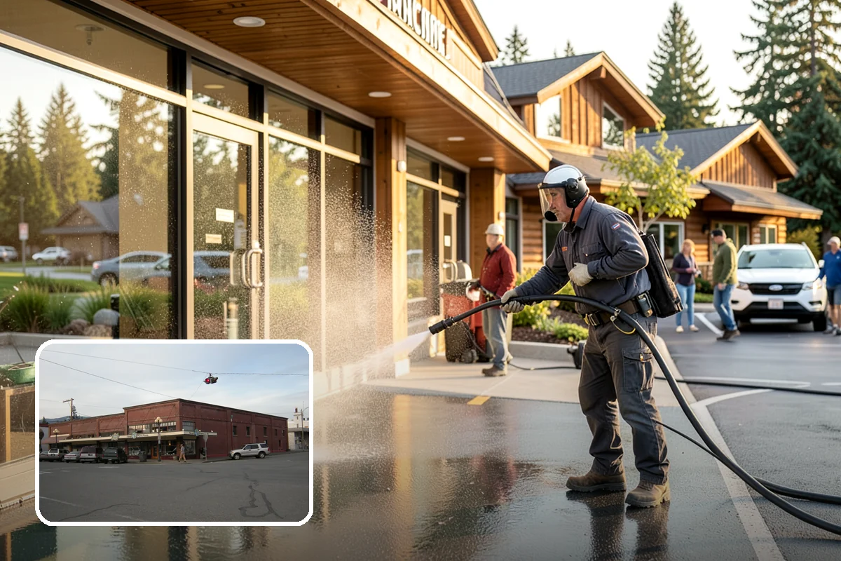 Outdoor Fireplace Cleaning in Sedro-Woolley, Skagit County, WA - Lifts soot and smoke staining from the masonry face
