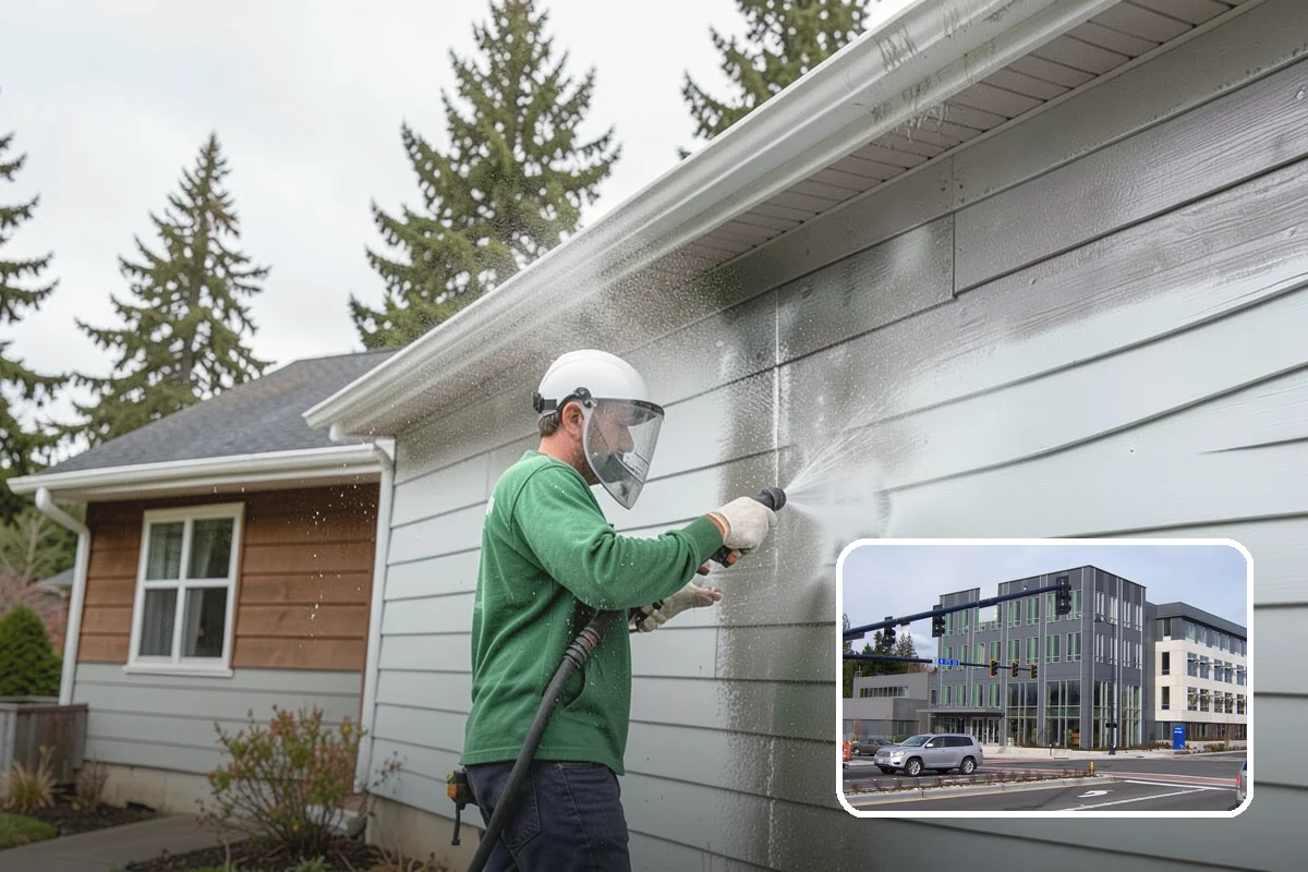 Outdoor Fireplace Cleaning in Shoreline, King County, WA - Lifts soot and smoke staining from the masonry face