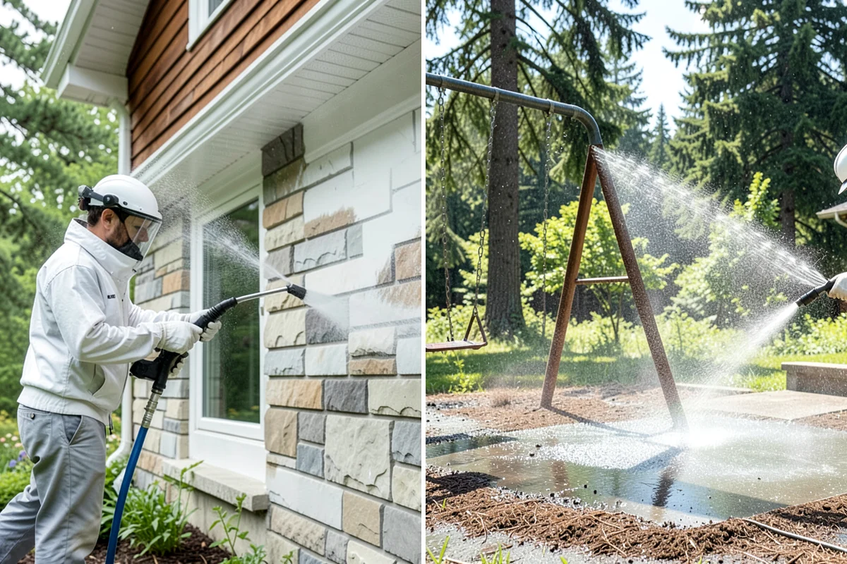 Outdoor Fireplace Cleaning in Shoreline, King County, WA - Clear ash and loose debris from the firebox area