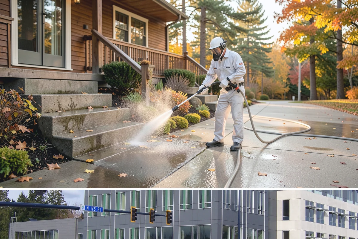 Outdoor Fireplace Cleaning in Shoreline, King County, WA - Spring cleaning readies the fireplace for summer evenings, and a dry day helps the masonry treatments work fully.