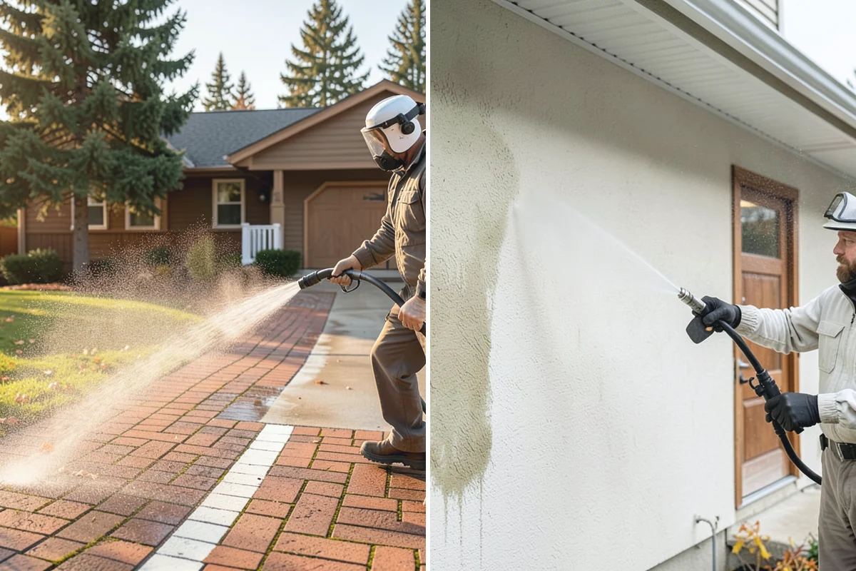 Outdoor Fireplace Cleaning in South Prairie, Pierce County, WA - Clear ash and loose debris from the firebox area