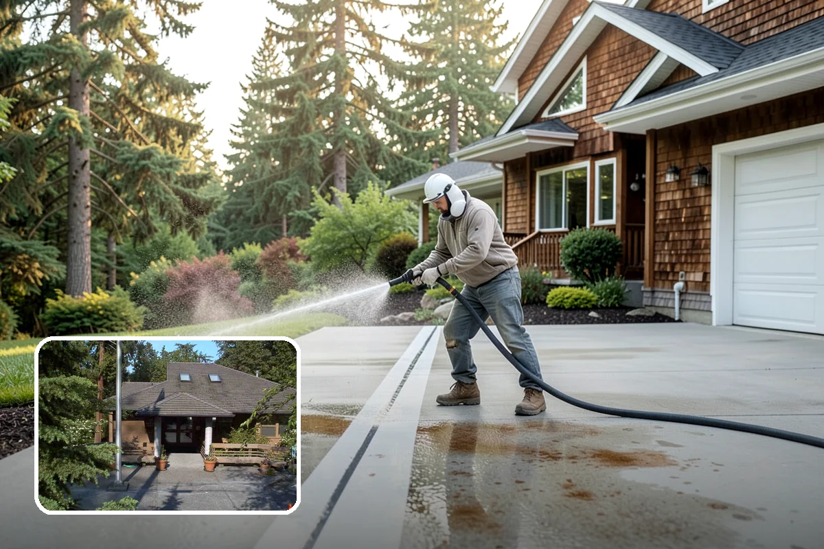 Outdoor Fireplace Cleaning in Yarrow Point, King County, WA - Lifts soot and smoke staining from the masonry face