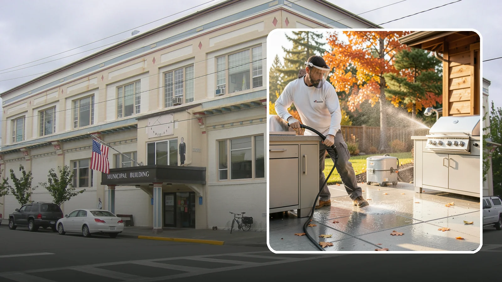 Outdoor Kitchen Appliance Cleaning in Anacortes, Skagit County, WA - We detail built-in outdoor refrigerators, sinks, and stainless cabinetry so your alfresco kitchen resists the corrosion PNW...