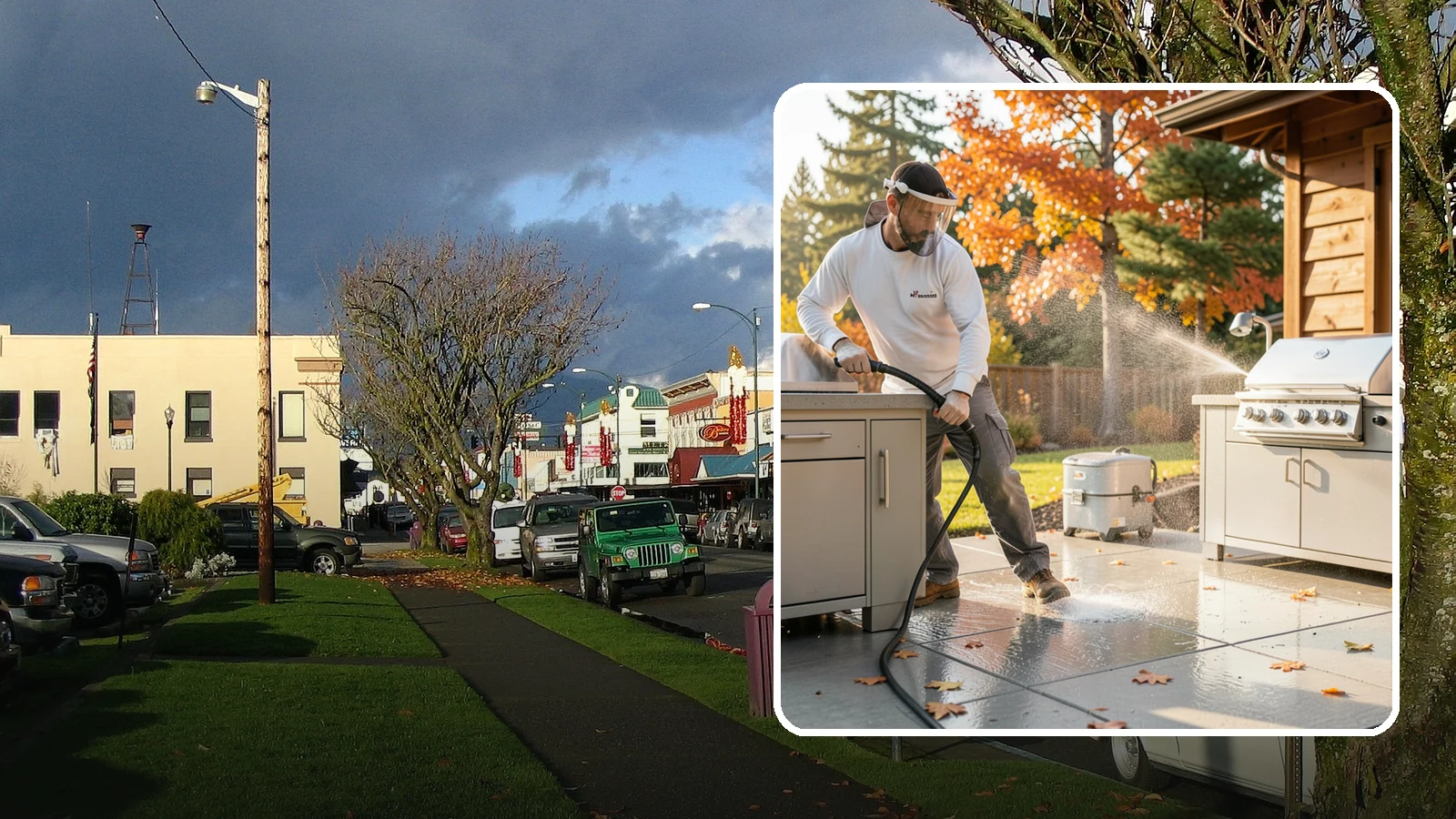 Outdoor Kitchen Appliance Cleaning in Arlington, Snohomish County, WA - We detail built-in outdoor refrigerators, sinks, and stainless cabinetry so your alfresco kitchen resists the corrosion PNW...