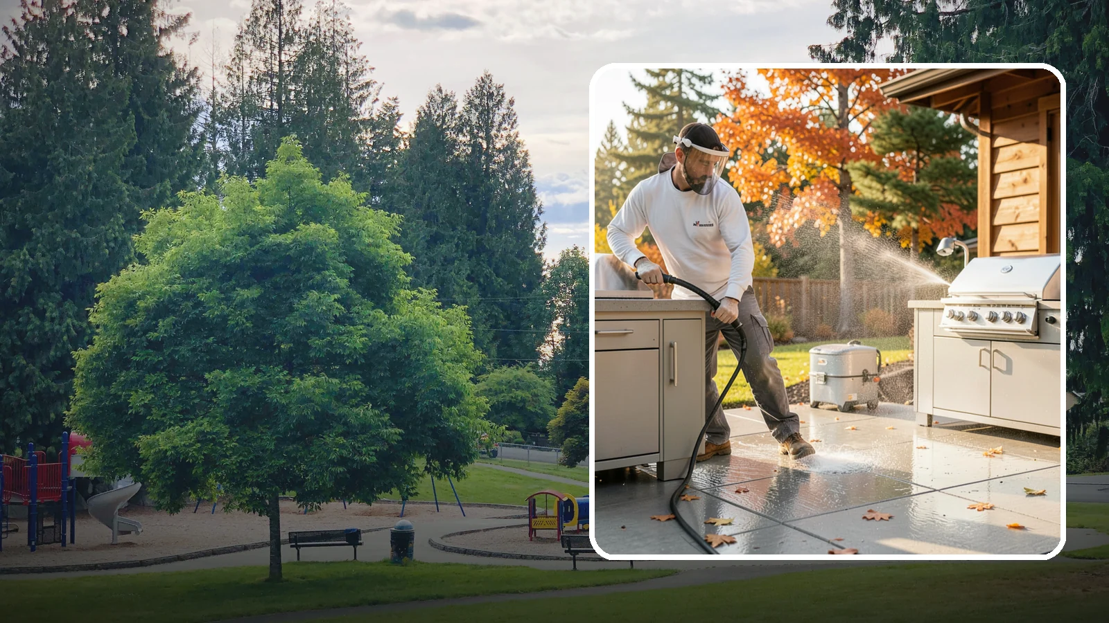 Outdoor Kitchen Appliance Cleaning in Bonney Lake, Pierce County, WA - We detail built-in outdoor refrigerators, sinks, and stainless cabinetry so your alfresco kitchen resists the corrosion PNW...