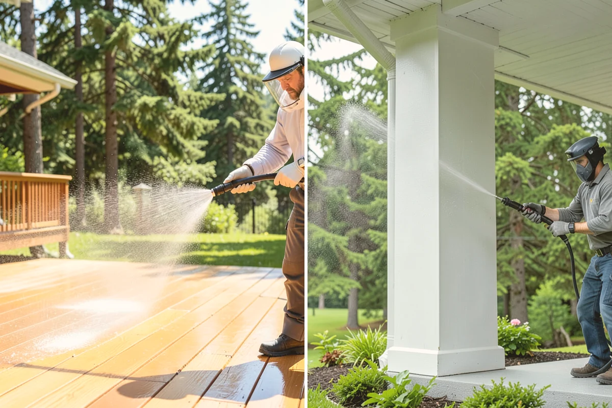 Outdoor Kitchen Appliance Cleaning in Brier, Snohomish County, WA - Cover electrical and control panels before cleaning