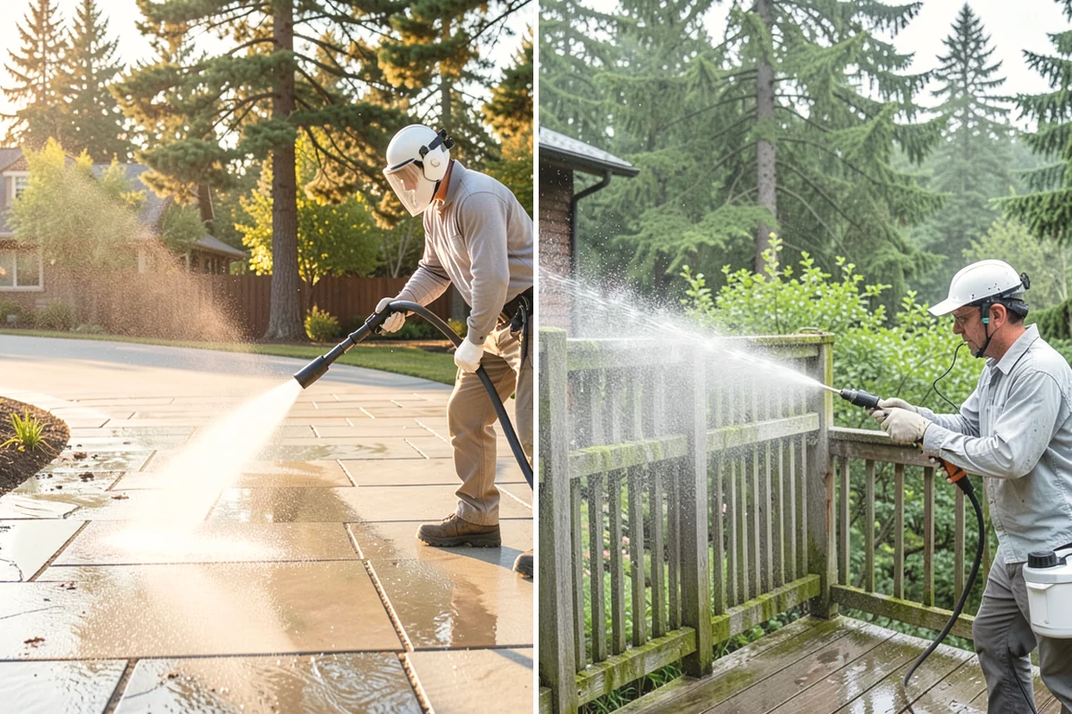 Outdoor Kitchen Appliance Cleaning in Carbonado, Pierce County, WA - Cover electrical and control panels before cleaning