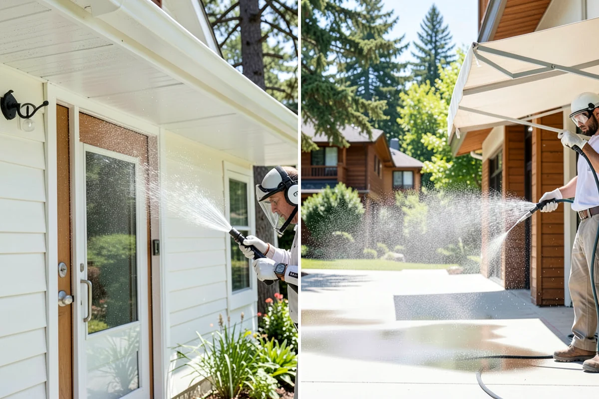 Outdoor Kitchen Appliance Cleaning in Clyde Hill, King County, WA - Cover electrical and control panels before cleaning