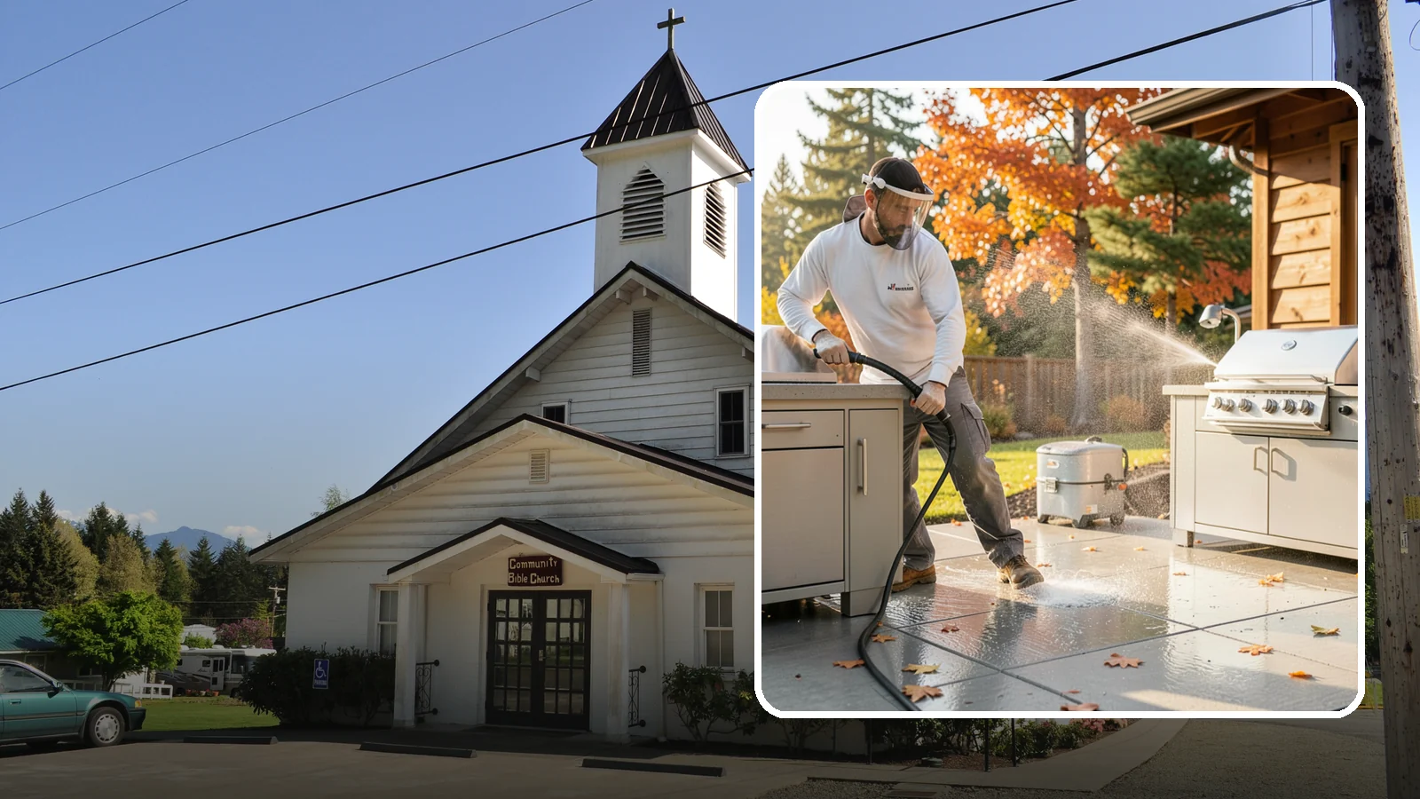 Outdoor Kitchen Appliance Cleaning in Concrete, Skagit County, WA - We detail built-in outdoor refrigerators, sinks, and stainless cabinetry so your alfresco kitchen resists the corrosion PNW...