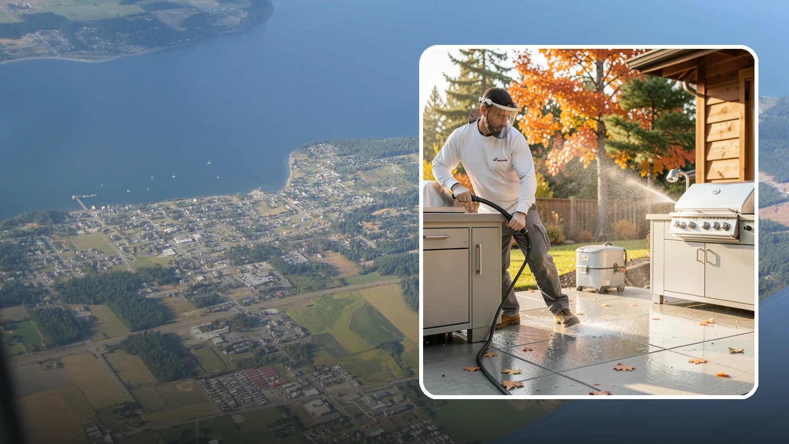 Outdoor Kitchen Appliance Cleaning in Coupeville, Island County, WA - We detail built-in outdoor refrigerators, sinks, and stainless cabinetry so your alfresco kitchen resists the corrosion PNW...