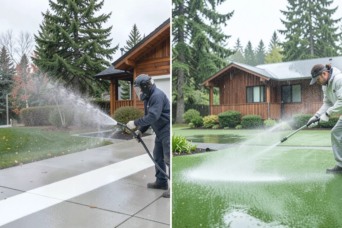 Outdoor Kitchen Appliance Cleaning in Darrington, Snohomish County, WA - Cover electrical and control panels before cleaning