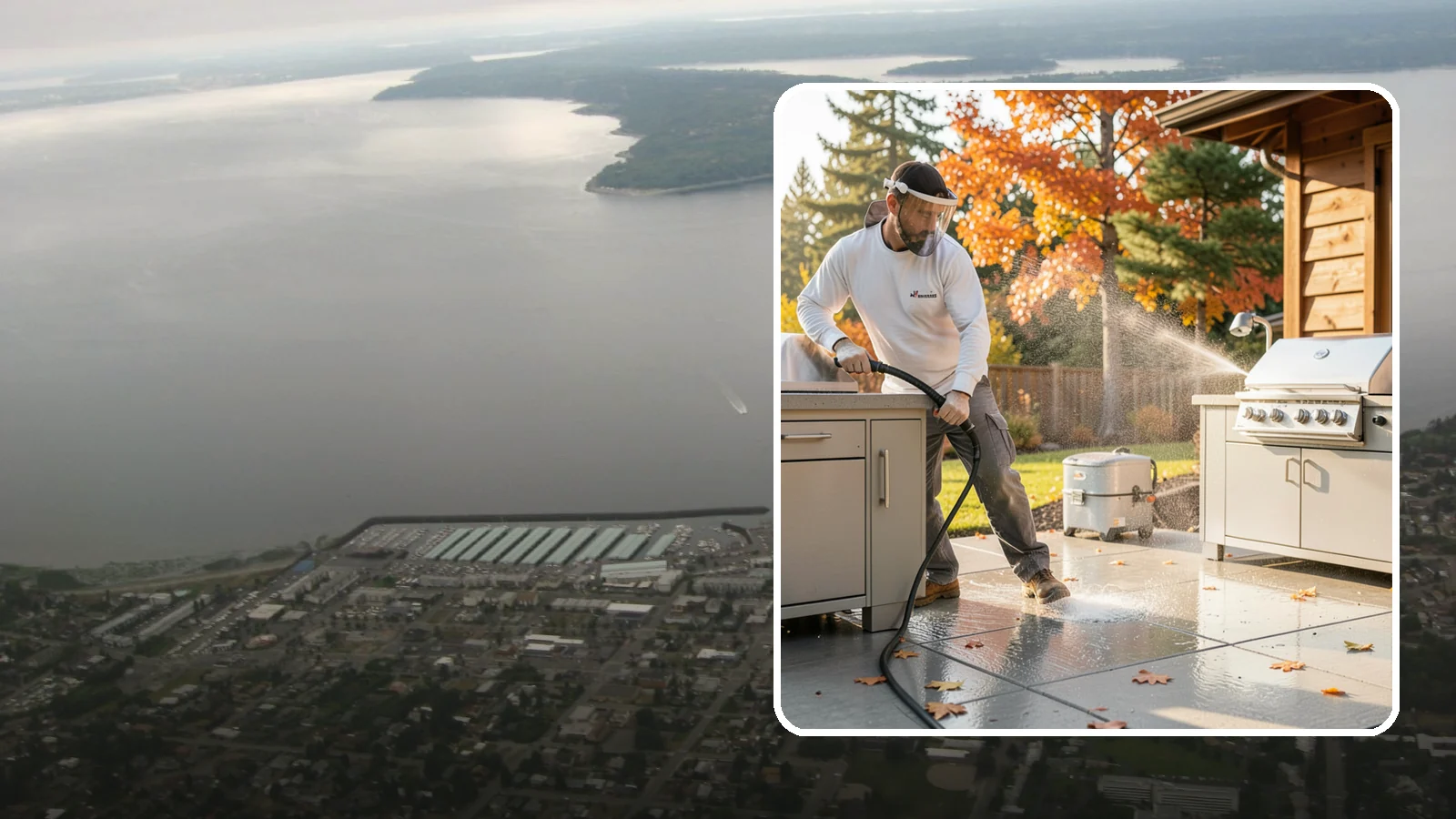 Outdoor Kitchen Appliance Cleaning in Des Moines, King County, WA - We detail built-in outdoor refrigerators, sinks, and stainless cabinetry so your alfresco kitchen resists the corrosion PNW...