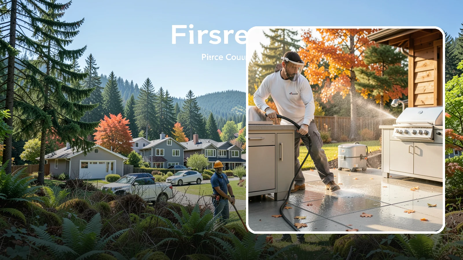 Outdoor Kitchen Appliance Cleaning in Fircrest, Pierce County, WA - We detail built-in outdoor refrigerators, sinks, and stainless cabinetry so your alfresco kitchen resists the corrosion PNW...